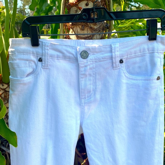 Women’s BARDOT Size 2 White Skinny Boyfriend KUT Ankle Cropped Jeans - Picture 2 of 8